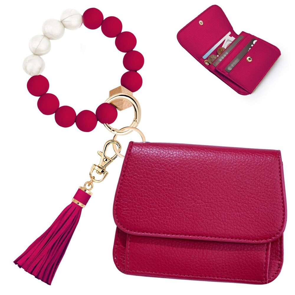 7140 Keychain Wallet RFID Wristlet Wallets ,Small Wallets Key Chain Wallet